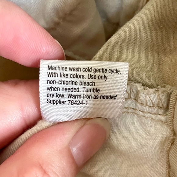 a.n.a women’s casual wide leg crop cotton chino khaki pants pockets 16 - Picture 10 of 10